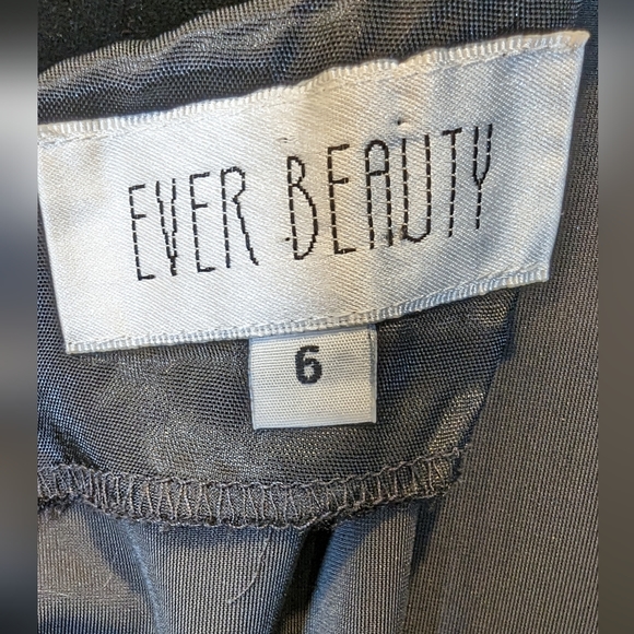 Ever Beauty black velvet long maxi bodycone dress w/open back whimsigoth size 6 - Picture 3 of 7